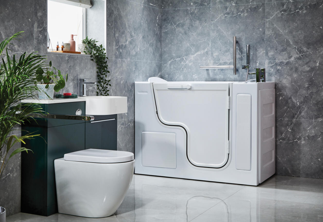 Mantaleda TRANQUILITY walk in/slide in bath with generous accommodation ...